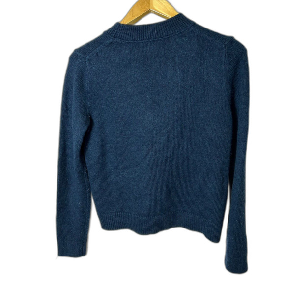 Banana Republic Deep Teal Blue Cotton Blend Crewneck LS Sweater Size M - Picture 6 of 9